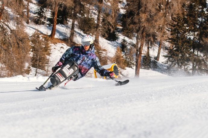 Monoski Carving in Scuol Monoski Carving in Scuol