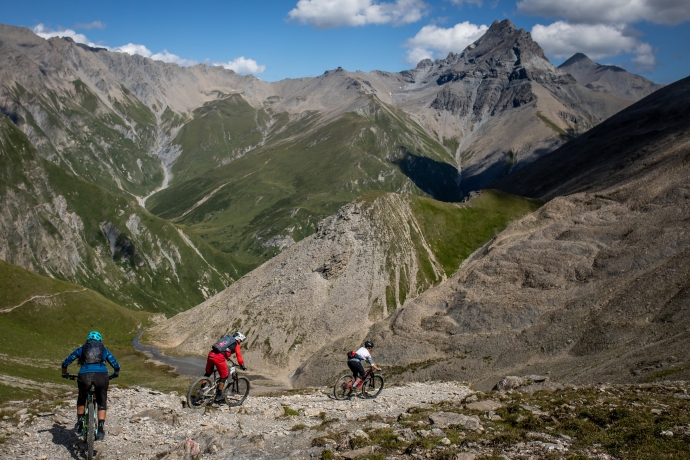 Auf der Bike-Tour von Samnaun nach Sent.