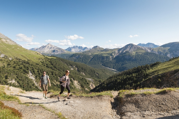 Auf der Wanderung im Nationalpark zum Margunet.