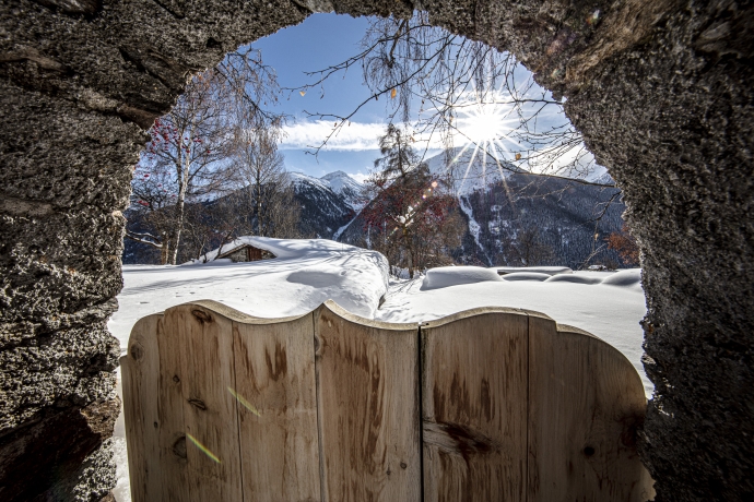 Engadinerdorf Guarda im Winter Engadinerdorf Guarda im Winter