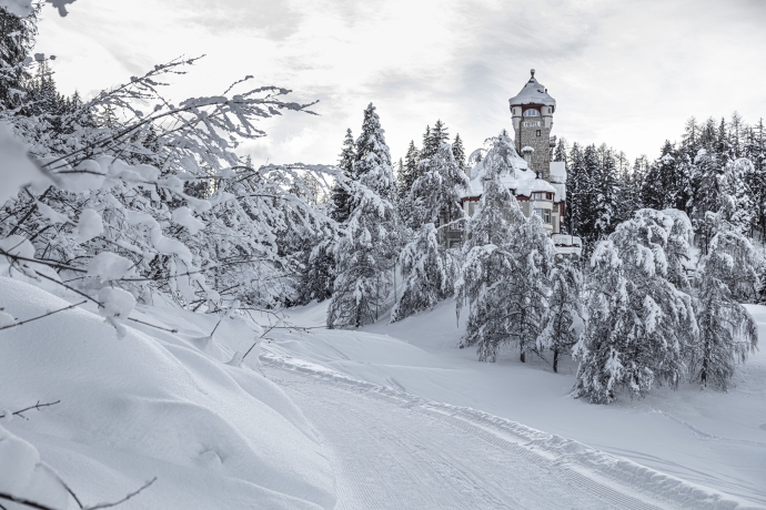 Engadinerdorf Vulpera im Winter