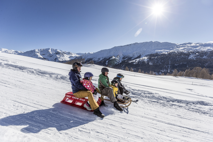 Schlittelspass für die ganze Familie im Val Müstair