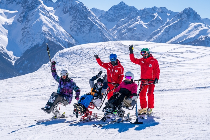 Barrierefreier Skispass auf Motta Naluns in Scuol.