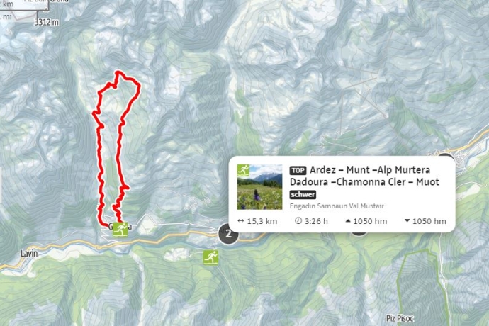 maps.engadin.com - interaktive Karte