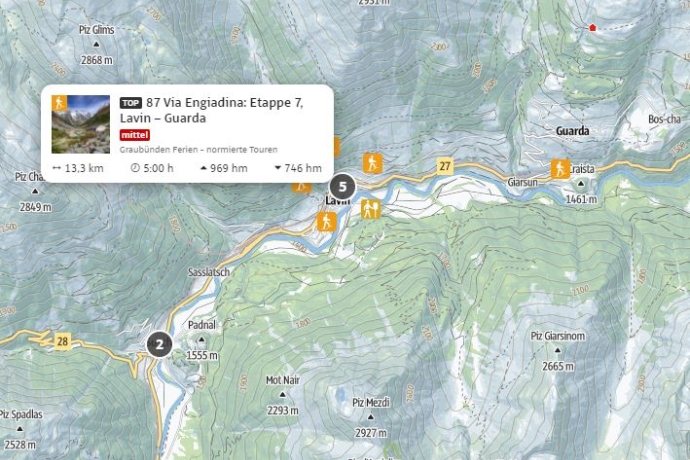 Interaktive Wanderkarte