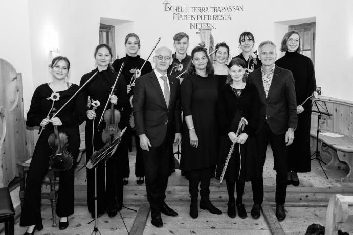 Ensemble Piz Amalia Music Festival 2022 mit künstlerischem Leiter Anthony Zielhorst und Präsident Christian Müller