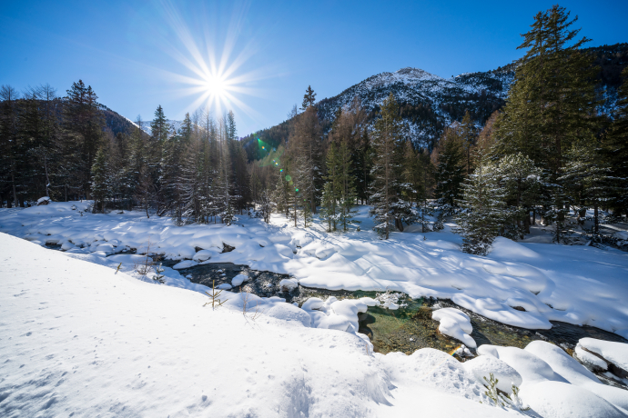 Winter im romantischen Val S-charl. Foto: Dominik Täuber Winter im romantischen Val S-charl.