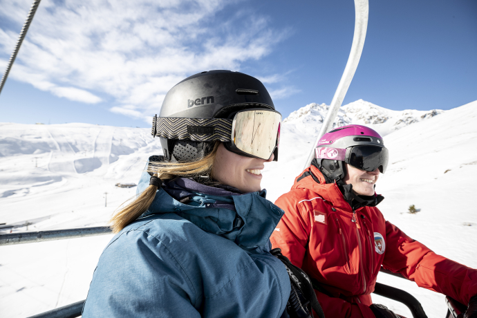 Wintersport auf Motta Naluns in Scuol.