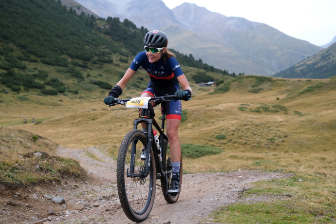 Alexandra Zürcher am Nationalpark Bike-Marathon