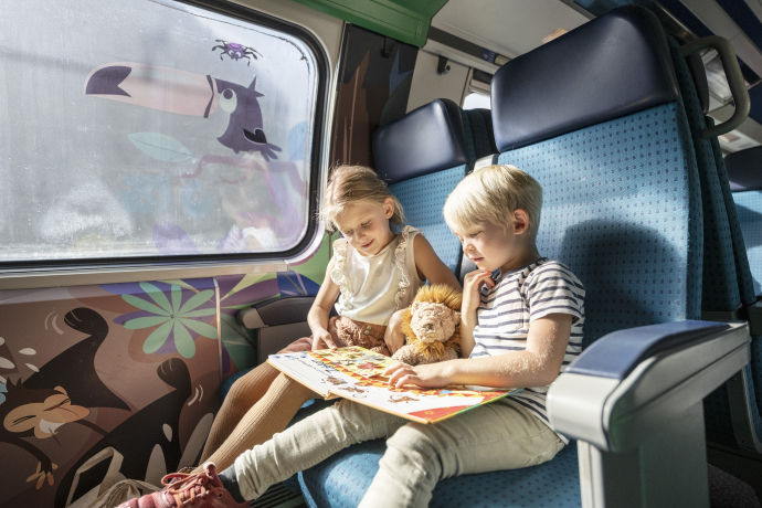 Unterwegs mit Kinder im öV.