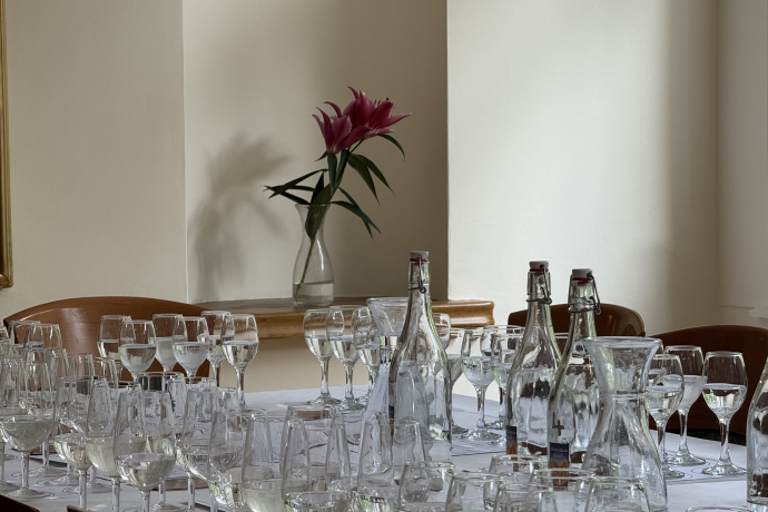Mineralwasser-Degustation