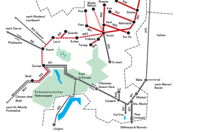 Linienübersicht Scuol-Valsot