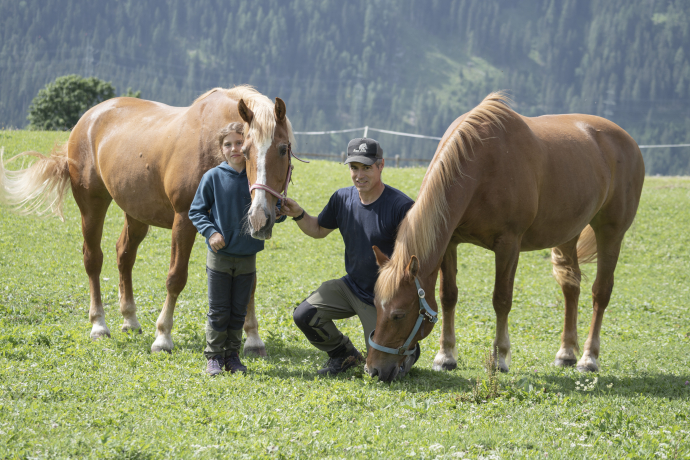 Reto mit seiner Tochter