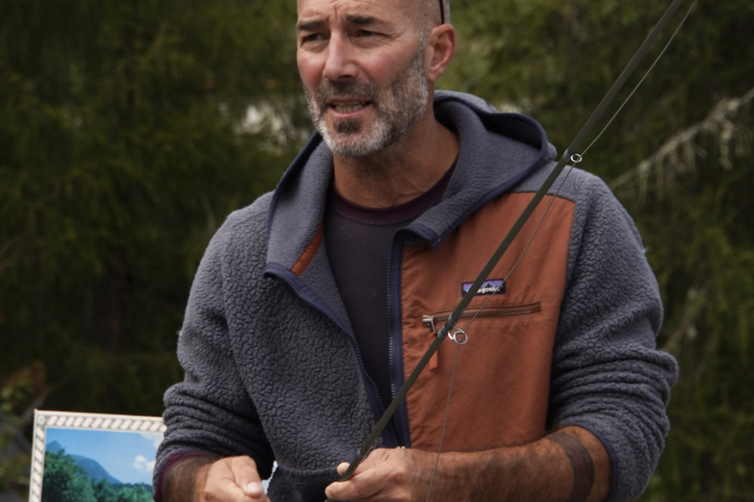 Cla Mosca erzählt alles über das Fliegenfischen am Inn beim Forum Aua Forta