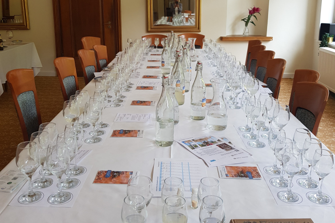 Mineralwasser-Degustation, Wasser-Sommelière Sabina Streiter