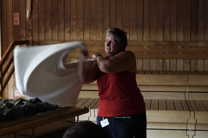 Susi Stuppan in Sauna