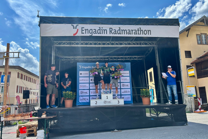 Overall-Podest Herren Engadin Radmarathon 2025