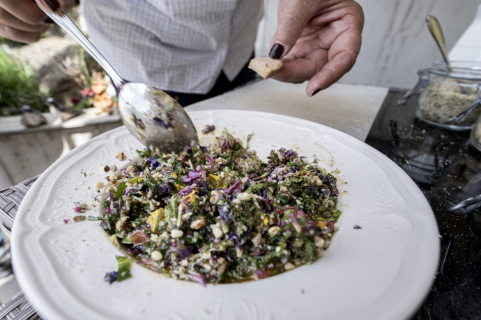 Kräuterpesto herstellen mit Vreni Conradin