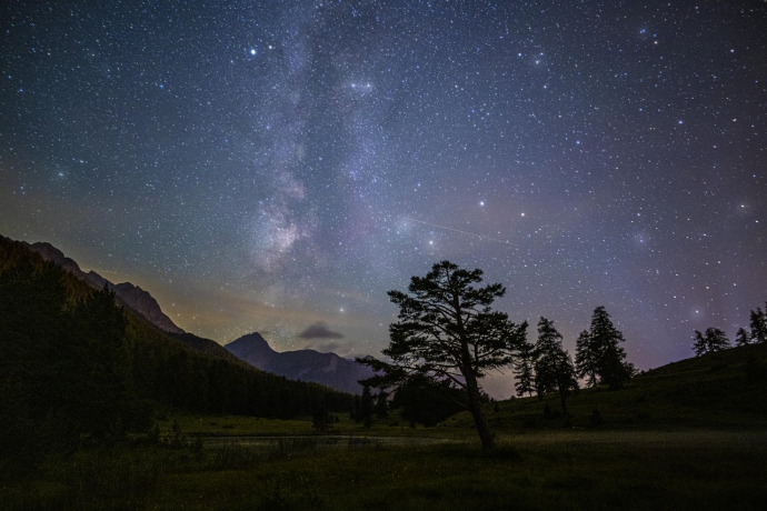 Nachthimmel im Engadin