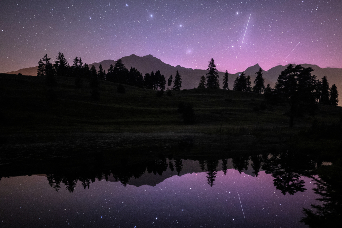Nachthimmel im Engadin