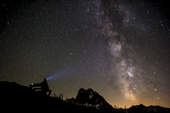 Nachthimmel im Engadin
