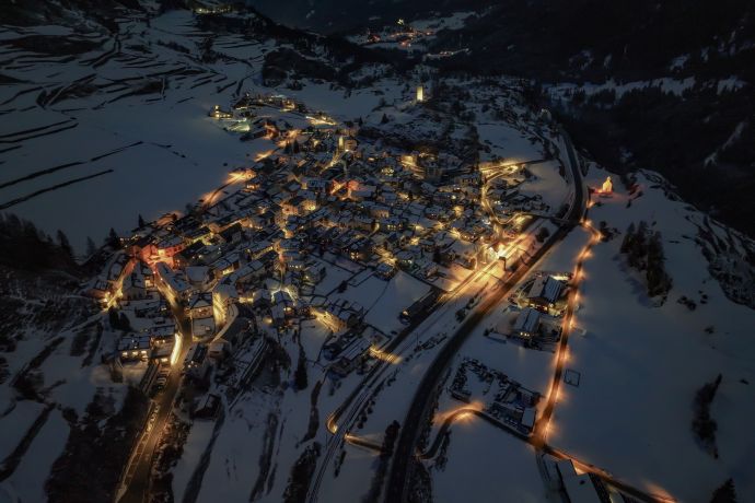 Ardez Nachhaltig Licht Plan Lumiere Beleuchtung Nacht