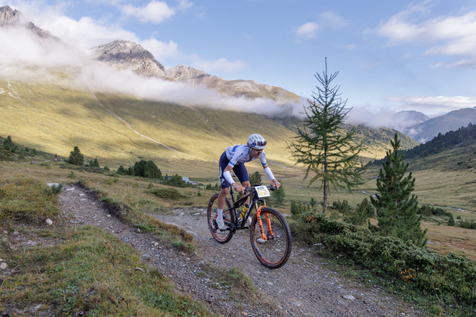 Siegerin Anna Weinbeer auf der Vallader-Strecke über 141 km