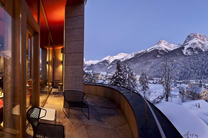 Scuol, Unterengadin, im Winter