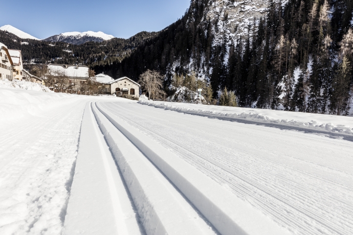 Strada-Martina, Unterengadin, im Winter