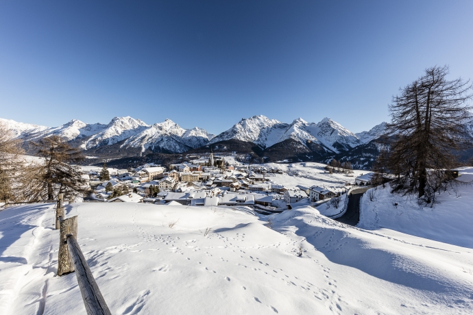 Ftan, Unterengadin, im Winter