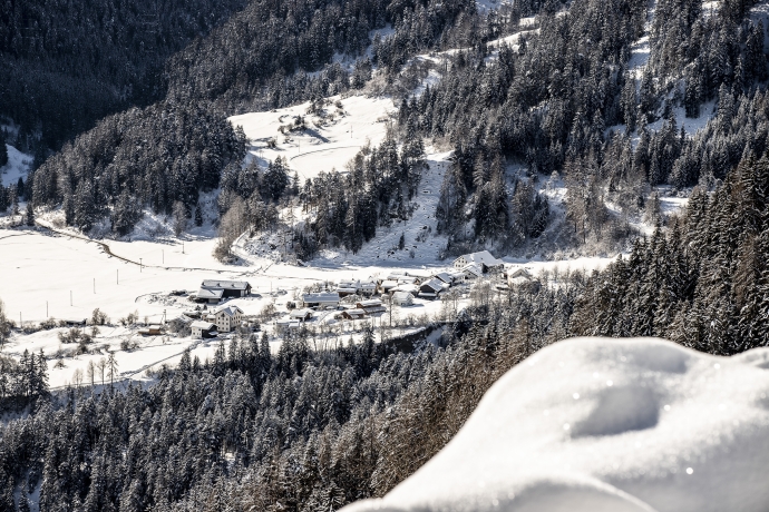Strada-Martina, Unterengadin, im Winter