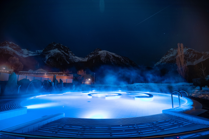 Bogn Engiadina: Baden in reinem Mineralwasser in Scuol. Bogn Engiadina: Baden in reinem Mineralwasser in Scuol.
