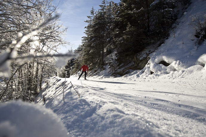 Langlaufen bei bestem Wetter