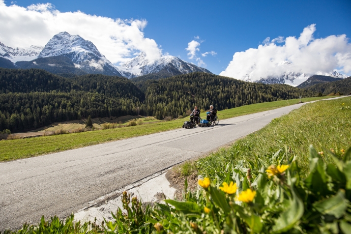 Mit dem Rollstuhl unterwegs auf der Via a l'En