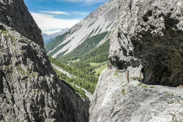 Schmugglerpfad im Val d'Uina im Unterengadin