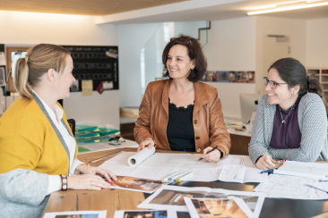 Marisa Feuerstein mit ihrem Team.