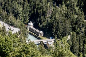 Die Büvetta Tarasp von oben