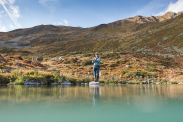 Fliegenfischen am Lai Raduond im Engadin