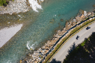 Velotour auf dem Innradweg im Unterengadin