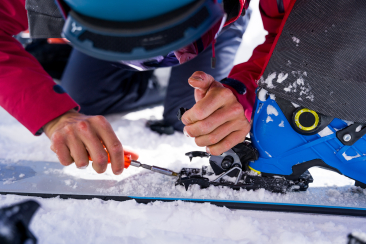 Skischuh für die Skitour im Unterengadin