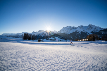 Xaver Frieser auf der Loipe bei Ftan im Engadin, Schweiz.