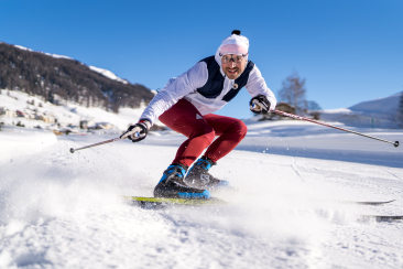 Xaver Frieser checkt die Engadiner Loipen.