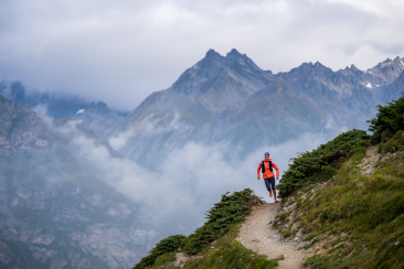 Trailrunning im Engadin, Val Tasna, Schweiz.