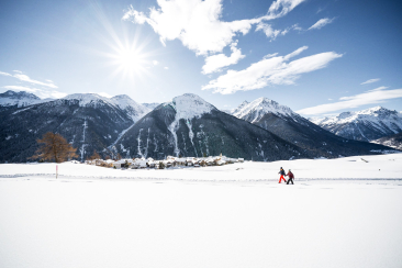 Via Engiadina: Winterwandern im Engadin.