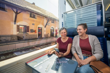 Unterwegs auf der Engadiner Kulturlinie.