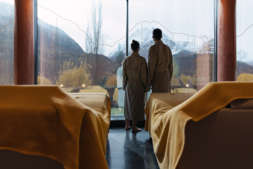 Saunalandschaft und Ruheräume im Bogn Engiadina