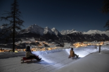 Sternenhimmel, Nachtschlitteln, Schlitteln, Nacht