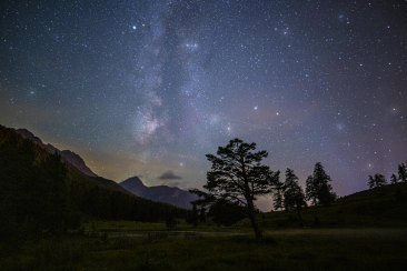 Nachthimmel im Engadin