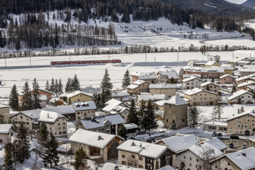 Zernez, Unterengadin, im Winter