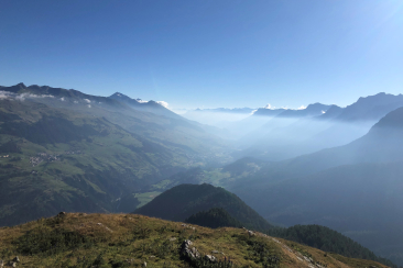 Blick vom Crap Putèr Richtung Scuol